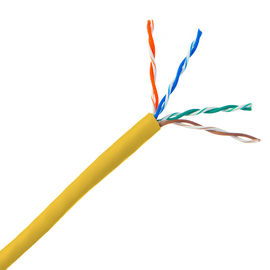 Rosso giallo del cavo Cat6 di lan del cavo di Ethernet del rivestimento di PVC Cat5e su misura