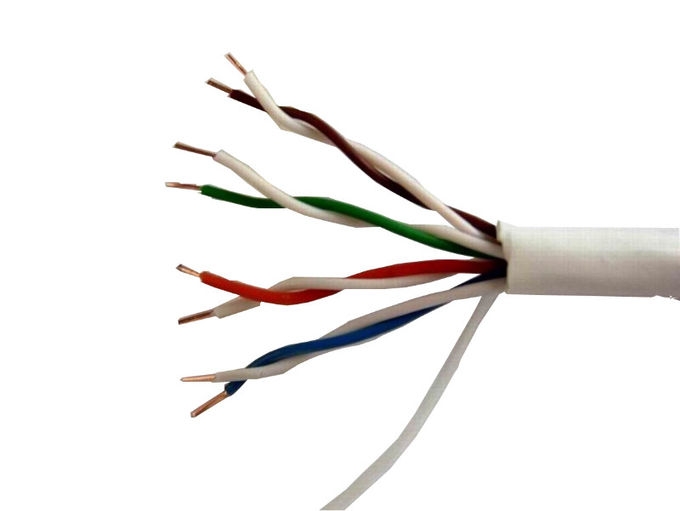 4 paia della rete Ethernet cabla l'isolamento del PE di Home Depot del cavo di 23awg Cat6